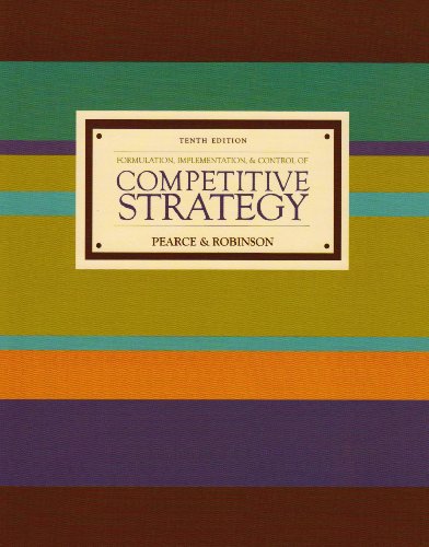 Book Formulation, Implementation And Control Of Competitive Strategy free