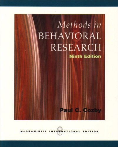 Book Methods In Behavioral Research free