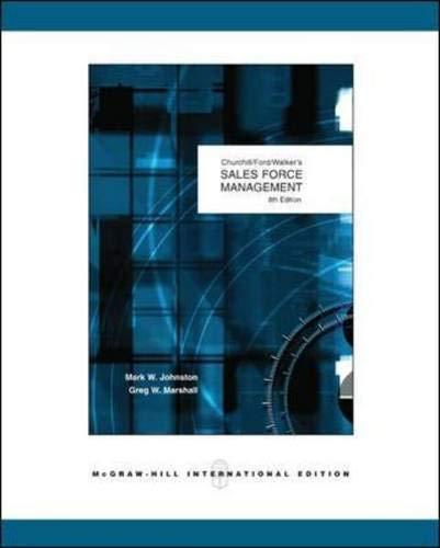 Book Churchill - Ford - Walker's Sales Force Management free