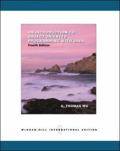 Book An Introduction To Object-oriented Programming With Java An Introducton To Object-oriented Programming With Java free