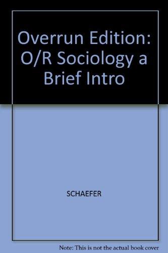 Book Overrun Edition: O/R Sociology a Brief Intro free