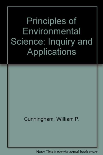 Book Principles Of Environmental Science: Inquiry And Applications free