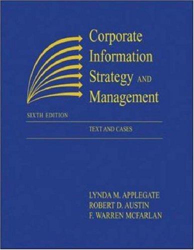 Book Corporate Information Strategy and Management: Text and Cases free