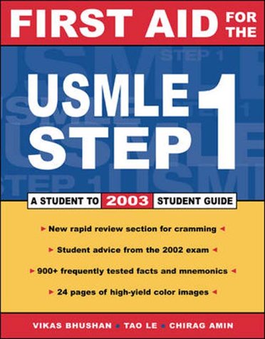 Book First Aid for the Usmle Step 1: 2003 (Student to Student Review Guides) free