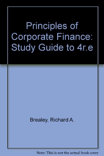 Book Principles of Corporate Finance: Study Guide to 4r.e by Brealey, Richard A. free