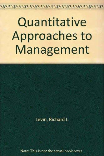 Book Quantitative Approaches to Management free