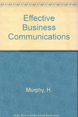 Book Effective Business Communications free