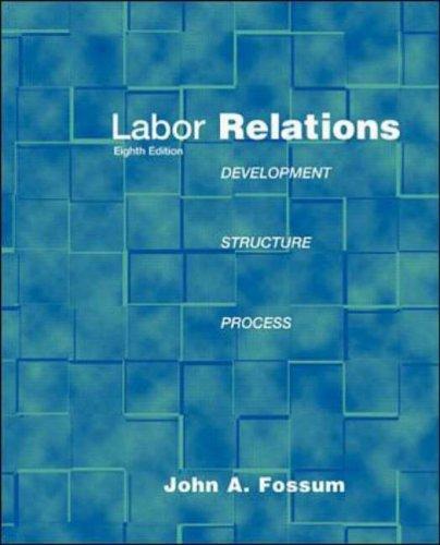 Book Labor Relations: Development, Structure, Processes free