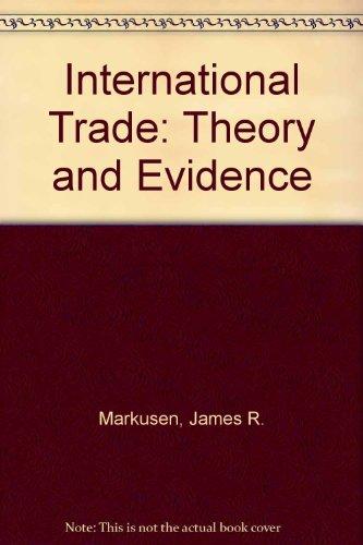 Book International Trade: Theory and Evidence free