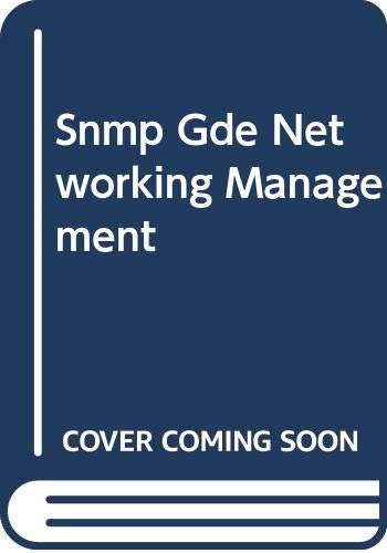 Book Snmp Gde Networking Management free