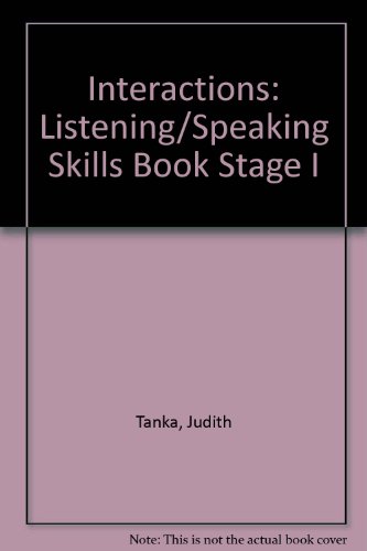 Book Interactions: Listening/speaking Skills Book Stage I free
