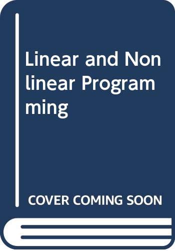 Book Linear And Nonlinear Programming free