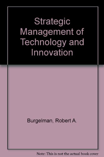 Book Strategic Management of Technology and Innovation free