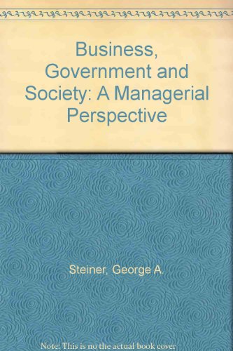Book Business, Government and Society: A Managerial Perspective free