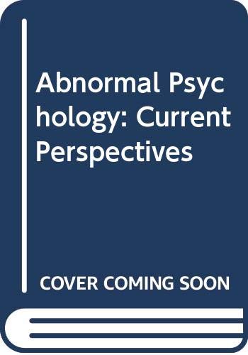 Book Abnormal Psychology: Current Perspectives free