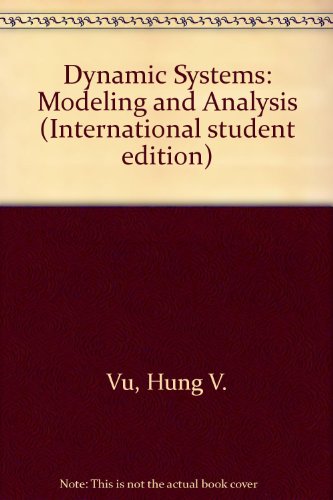 Book Dynamic Systems - Modeling And Analysis (international Student Edition) free