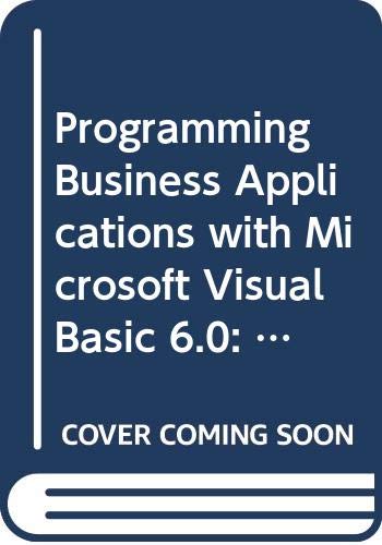 Book O/r Prog Visual Basic Apps/micro +cd Pb (series In Optical Sciences) free