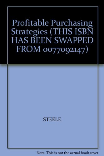 Book Profitable Purchasing Strategies (this Isbn Has Been Swapped From 0077092147) free