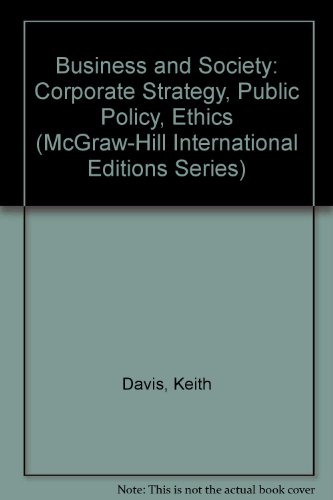 Book Business and Society: Corporate Strategy, Public Policy, Ethics (McGraw-Hill International Editions) free