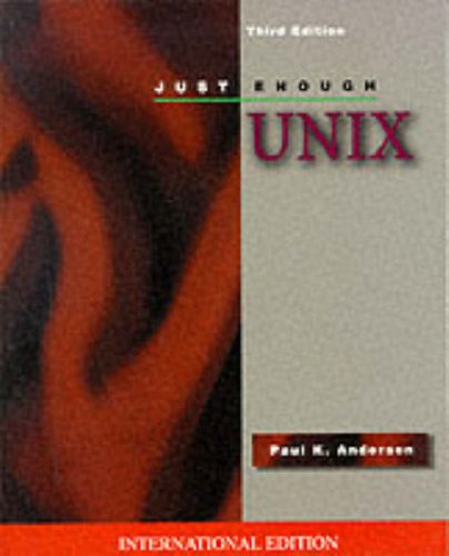 Book Just Enough Unix (mcgraw-hill International Editions) free