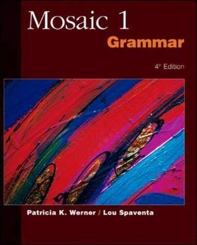 Book Overrun Edition: O/r Mosaic I Grammar (bk. 1) free