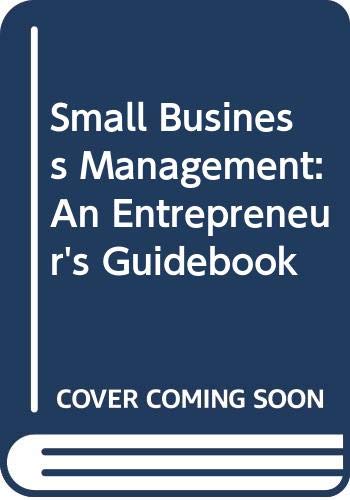 Book Small Business Management: An Entrepreneur's Guidebook free