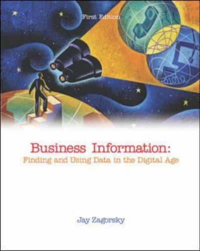 Book Business Information: Finding And Using Data In The Digital Age free