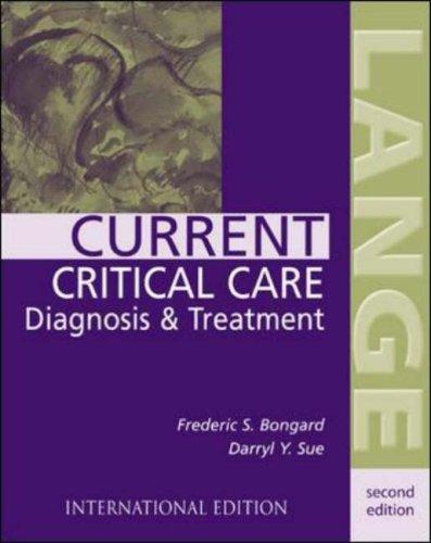 Book Current Critical Care Diagnosis and Treatment (Lange Medical Books) free