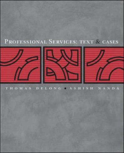 Book Professional Services: Text And Cases free