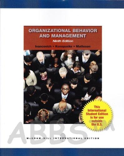 Book Organizational Behavior and Management free