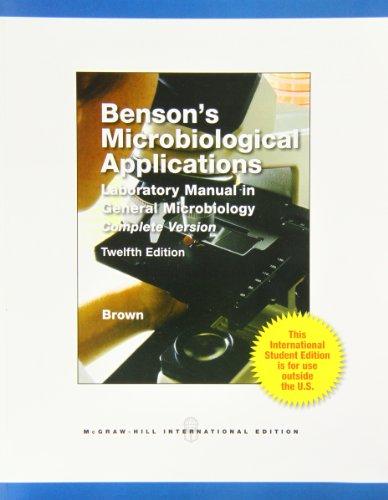 Book Benson's Microbiological Applications Complete Version free