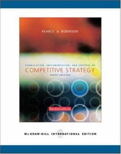 Book Formulation, Implementation And Control Of Competitive Strategy: With Powerweb, Olc And Business Week Card free
