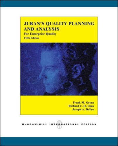 Book Juran's Quality Planning and Qnalysis: For Enterprise Quality free