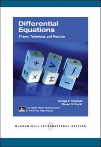 Book Differential Equations: Theory, Technique, and Practice. George F. Simmons and Steven G. Krantz free