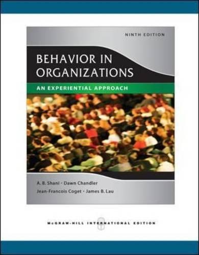 Book Behavior in Organizations free