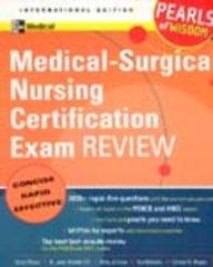 Book Pearls Of Wisdom Medical-Surgical Nursing Certification Exam Review Concise Rapid E:2007 free