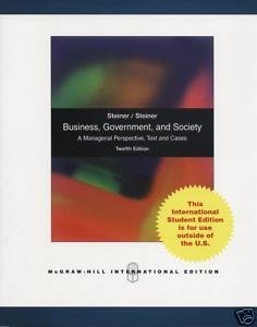 Book Business, Government, and Society: A Managerial Perspective, Text and Cases free