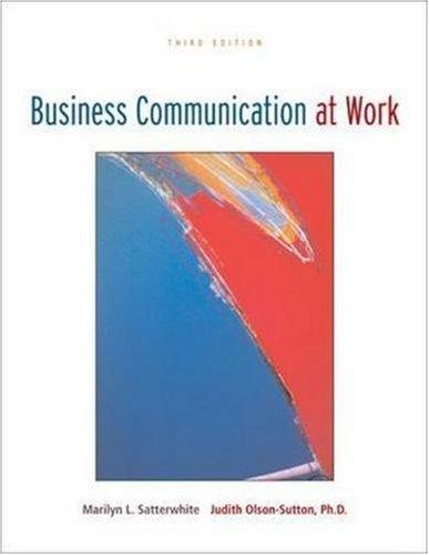 Book Business Communication At Work: With Olc Premium Content Card free