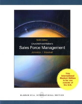 Book Churchill, Ford, Walker's Sales Force Management free