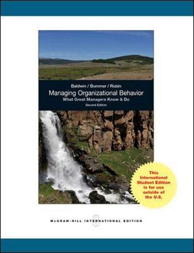 Book Managing Organizational Behavior: What Great Managers Know and Do (Int'l Ed) (English Zone) free