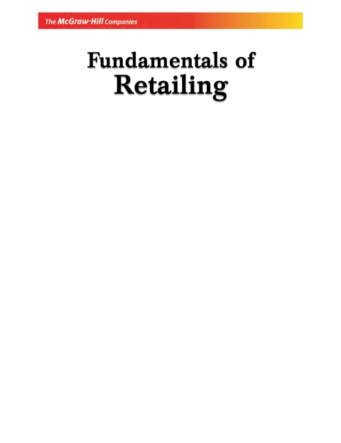 Book Fundamentals Of Retailing free