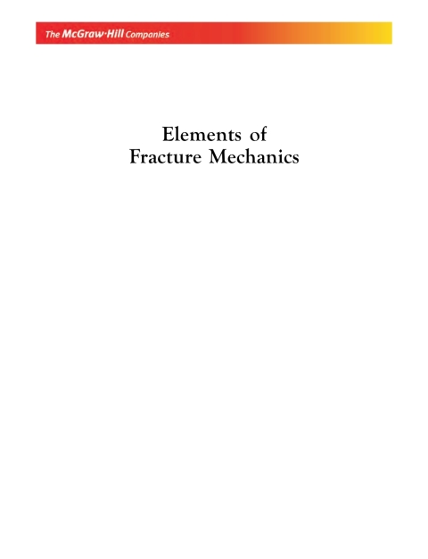 Book Elements of Fracture Mechanics free