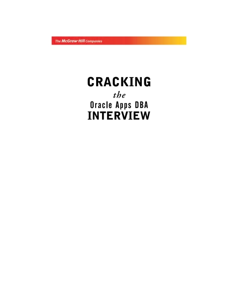 Book CRACKING THE ORACLE APPS DBA  EXP free