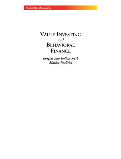 Book VALUE INVESTING AND  BEHAVIORA  EXP free