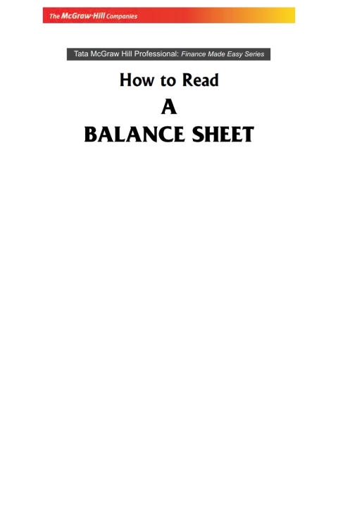 Book HOW TO READ A BALANCE SHEET  EXP free