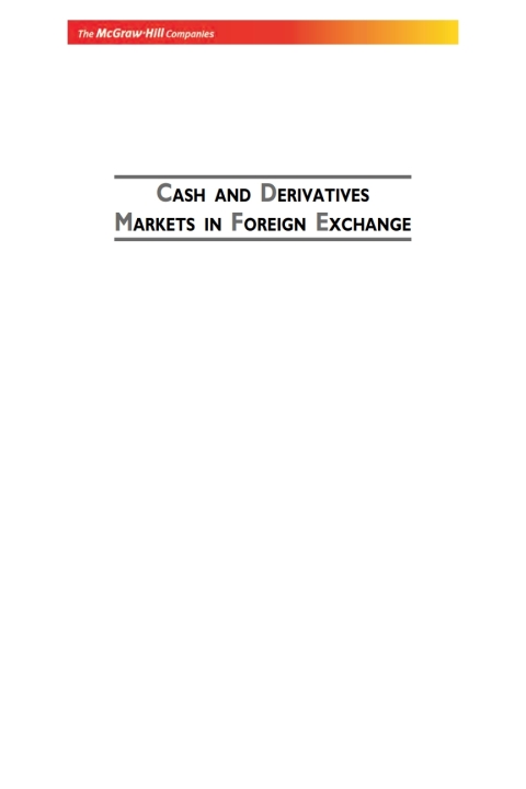 Book Cash and Derivatives Markets in Foreign Exchange free
