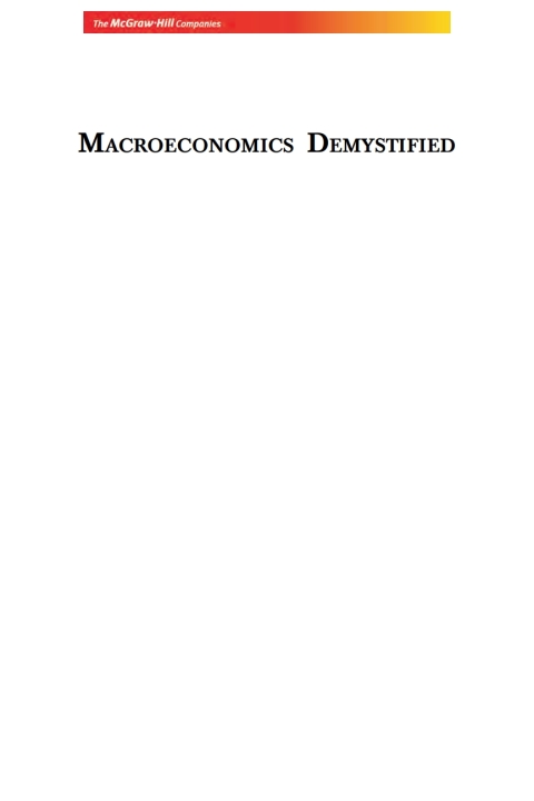 Book MACROECONOMICS DEMYSTIFIED free