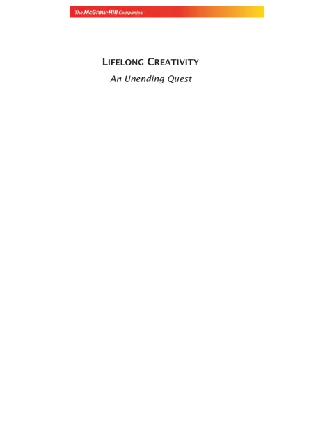 Book LIFELONG CREATIVITY:An Unending Quest free