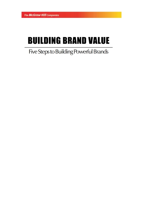 Book Building Brand Value: Five Steps To Building Powerful Brands free