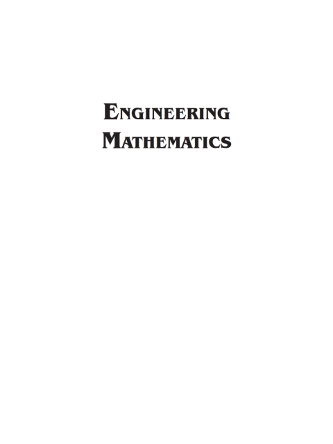 Book ENGINEERING MATHEMATICS free
